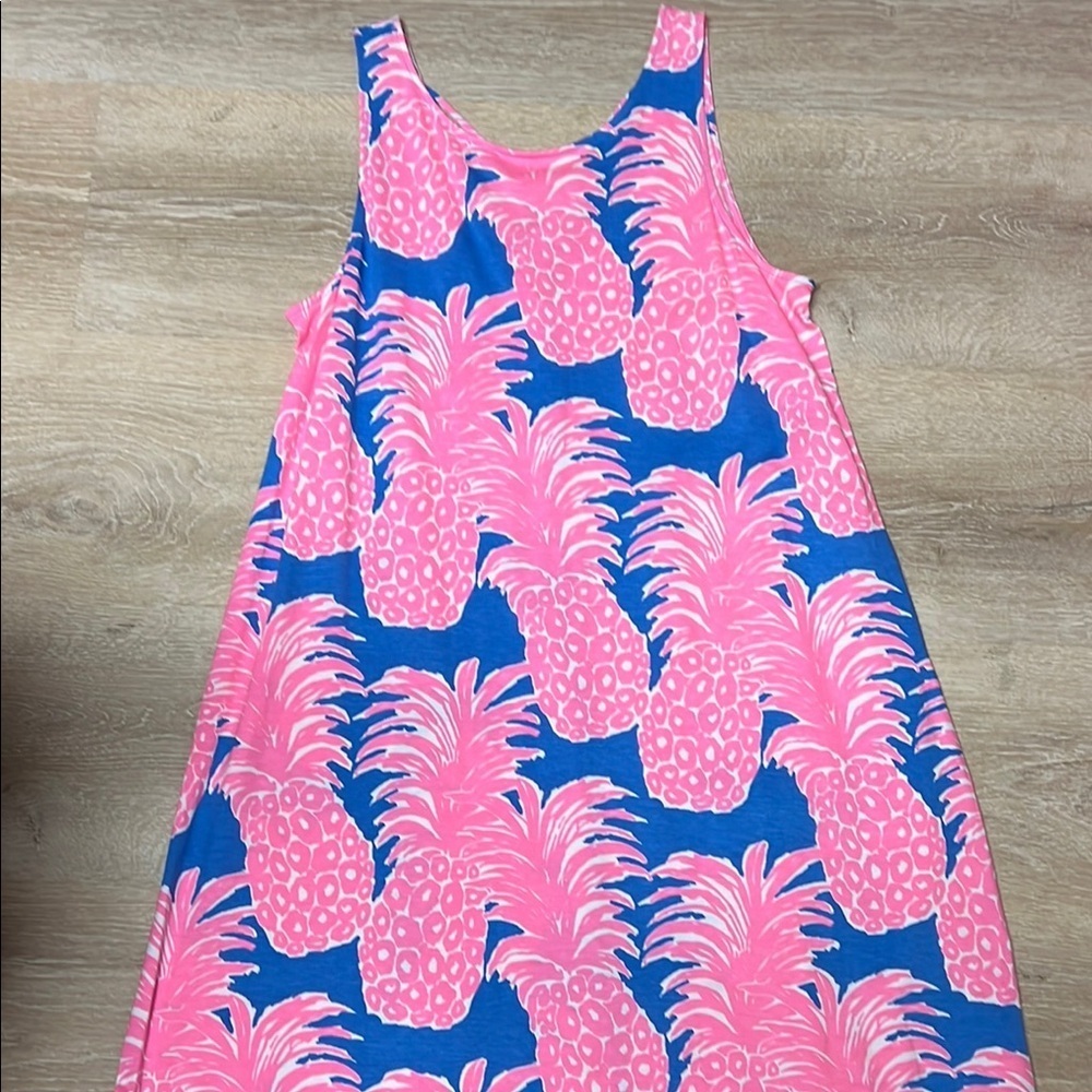 Lilly Pulitzer Kristen Swing dress in Blue Haven Little Flamenco size Large NWOT - Picture 3 of 8